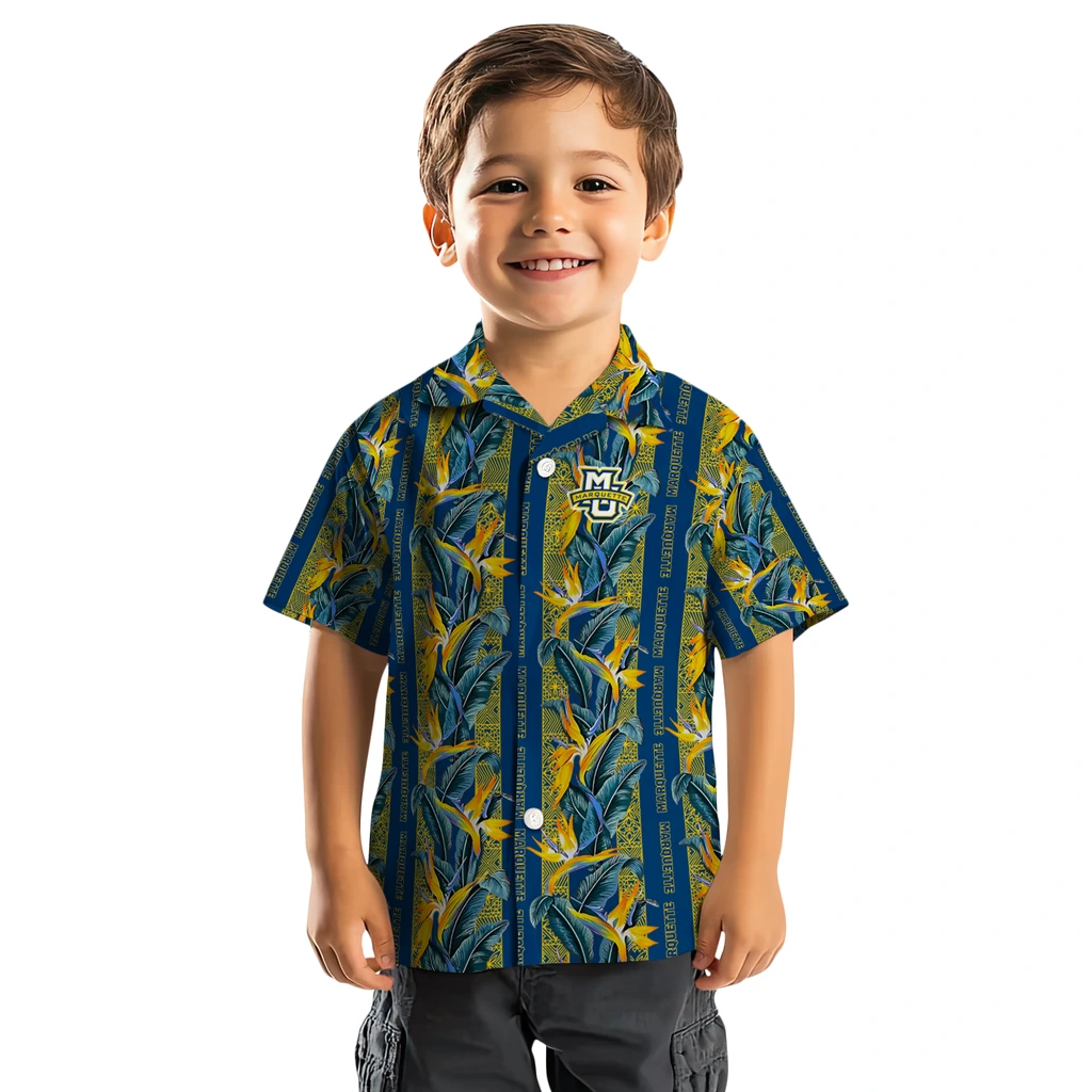 Marquette Golden Eagles Hawaiian Shirt - Paradise Vines marquette golden eagles paradise vines blue hawaiian shirts top rated