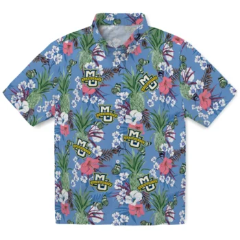 marquette golden eagles pineapple bouquet best sky blue hawaiian shirts best selling
