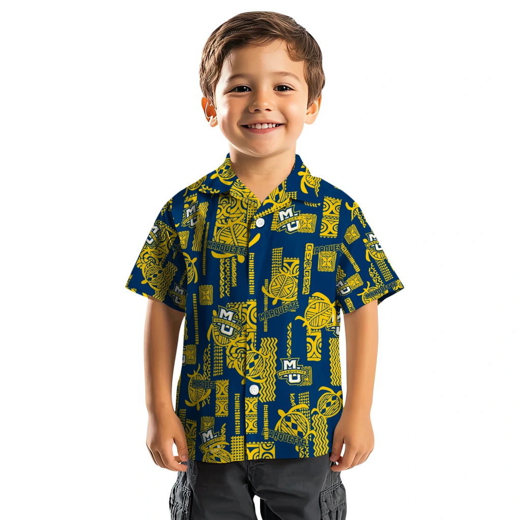Marquette Golden Eagles Hawaiian Shirt - Turtle Lines marquette golden eagles turtle lines blue hawaiian shirts top rated