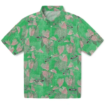 marshall thundering herd anthurium overlay green hawaiian shirts best selling