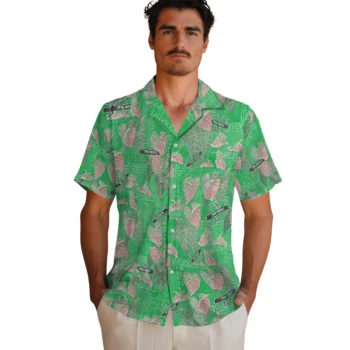 marshall thundering herd anthurium overlay green hawaiian shirts fashion forward