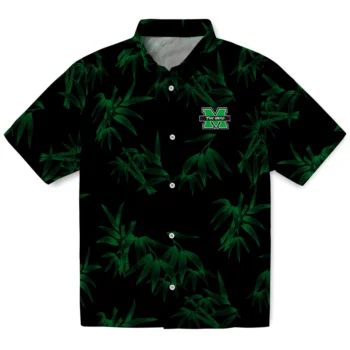 marshall thundering herd bamboo branches green black hawaiian shirts best selling