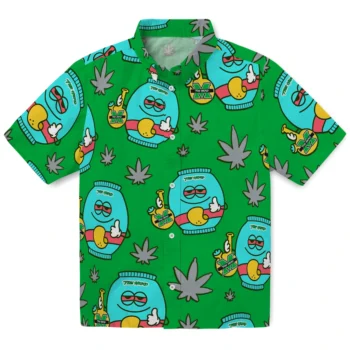 marshall thundering herd bong smile green hawaiian shirts best selling