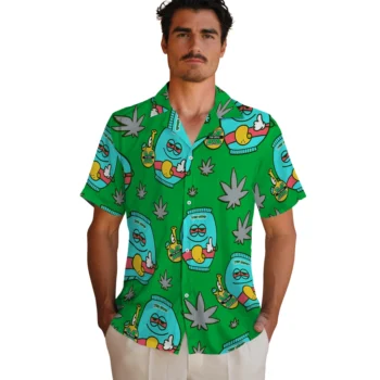 marshall thundering herd bong smile green hawaiian shirts fashion forward