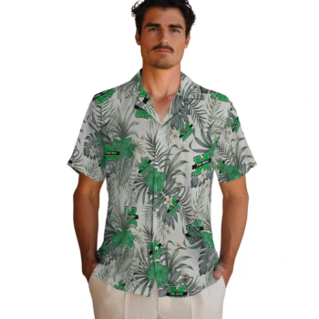 marshall thundering herd hibiscus designs beige hawaiian shirts fashion forward