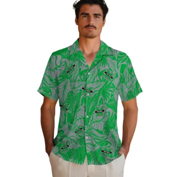 marshall thundering herd monstera layer green hawaiian shirts fashion forward