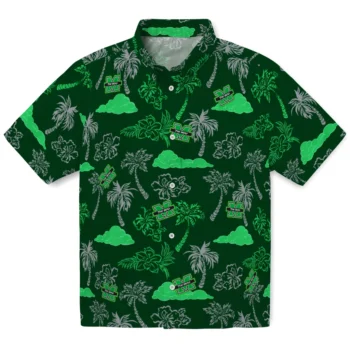 marshall thundering herd palm and clouds green hawaiian shirts best selling