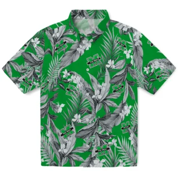 marshall thundering herd palm leaves green hawaiian shirts best selling