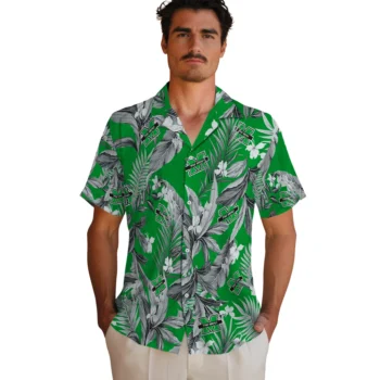 marshall thundering herd palm leaves green hawaiian shirts fashion forward