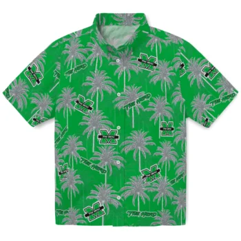 marshall thundering herd palm grove green hawaiian shirts best selling
