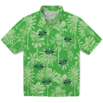 marshall thundering herd palm shadows green hawaiian shirts best selling