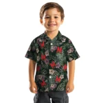 Maryland Terrapins Hawaiian Shirt – Hibiscus Leaves Pattern