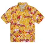 Maryland Terrapins Hawaiian Shirt – Hibiscus Overlay