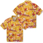 Maryland Terrapins Hawaiian Shirt – Hibiscus Overlay
