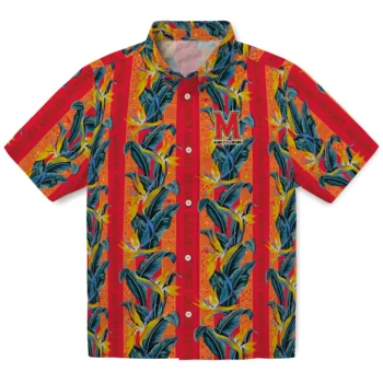 maryland terrapins paradise vines red hawaiian shirts best selling