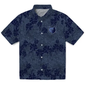 memphis grizzlies hibiscus petals blue hawaiian shirts best selling