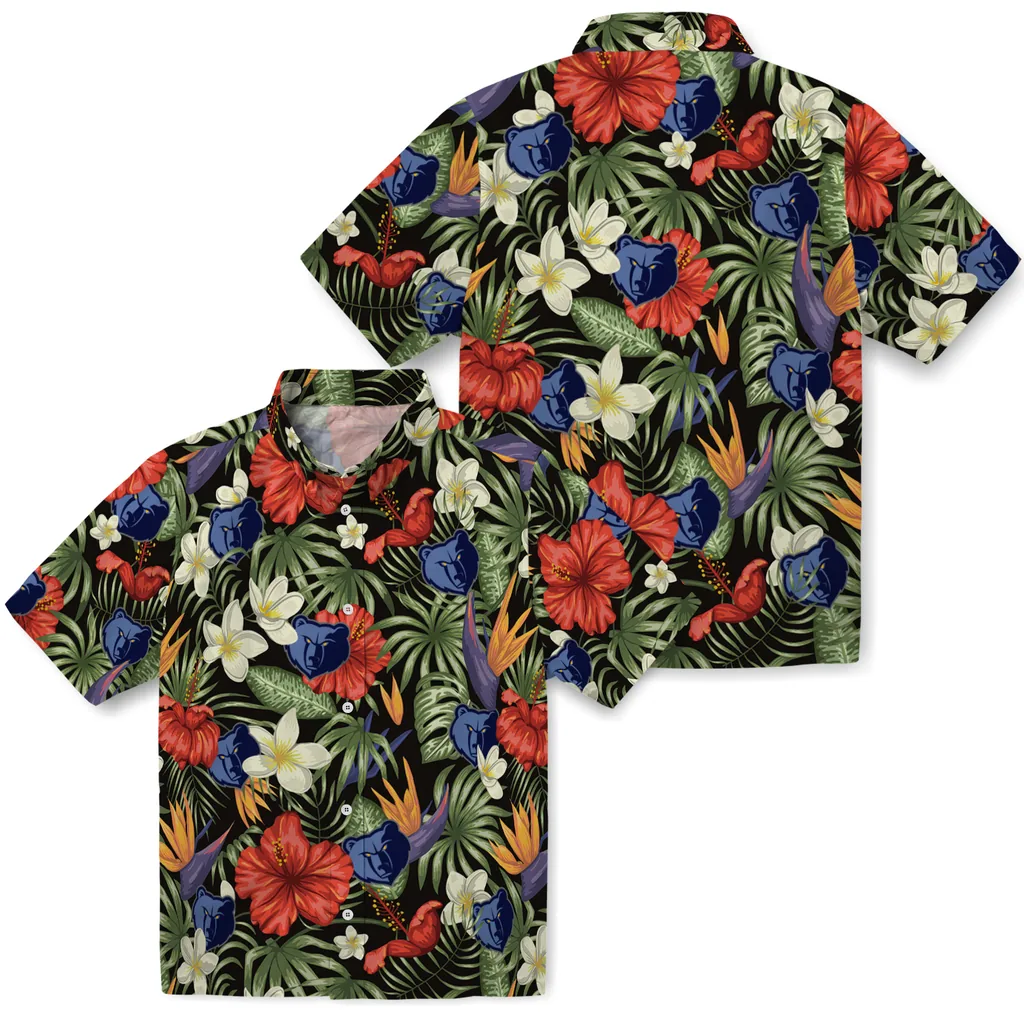 Memphis Grizzlies Hawaiian Shirt - Hawaii Floral Hibiscus memphis grizzlies hibiscus bird hawaiian shirts high quality