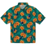Memphis Grizzlies Hawaiian Shirt – Hibiscus and Palm Leaves