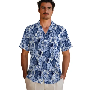 memphis grizzlies hibiscus blooms blue hawaiian shirts fashion forward