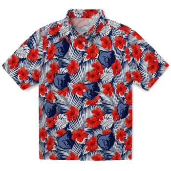 memphis grizzlies hibiscus fiesta red royal blue hawaiian shirts best selling