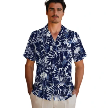 memphis grizzlies hibiscus overlay hawaiian shirts fashion forward
