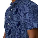 Memphis Grizzlies Hawaiian Shirt – Leaf Outline