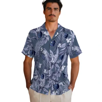 memphis grizzlies palm leaves blue hawaiian shirts fashion forward