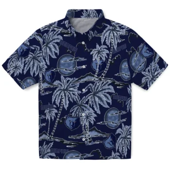 memphis grizzlies palm sunset hawaiian shirts best selling