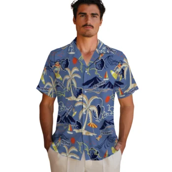 memphis grizzlies palm tree island blue hawaiian shirts fashion forward