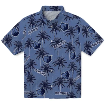 memphis grizzlies palm grove blue hawaiian shirts best selling