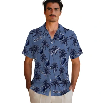 memphis grizzlies palm grove blue hawaiian shirts fashion forward