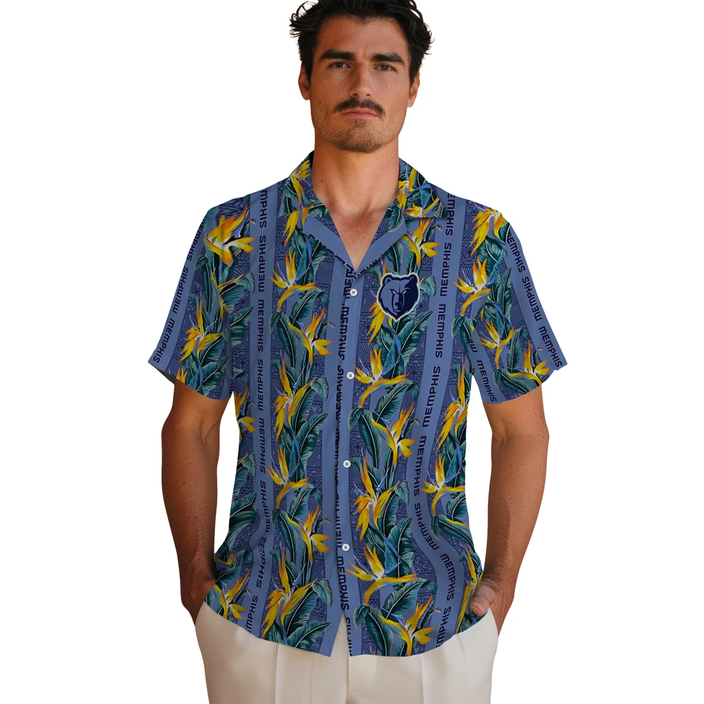 Memphis Grizzlies Hawaiian Shirt - Paradise Vines memphis grizzlies paradise vines blue hawaiian shirts fashion forward