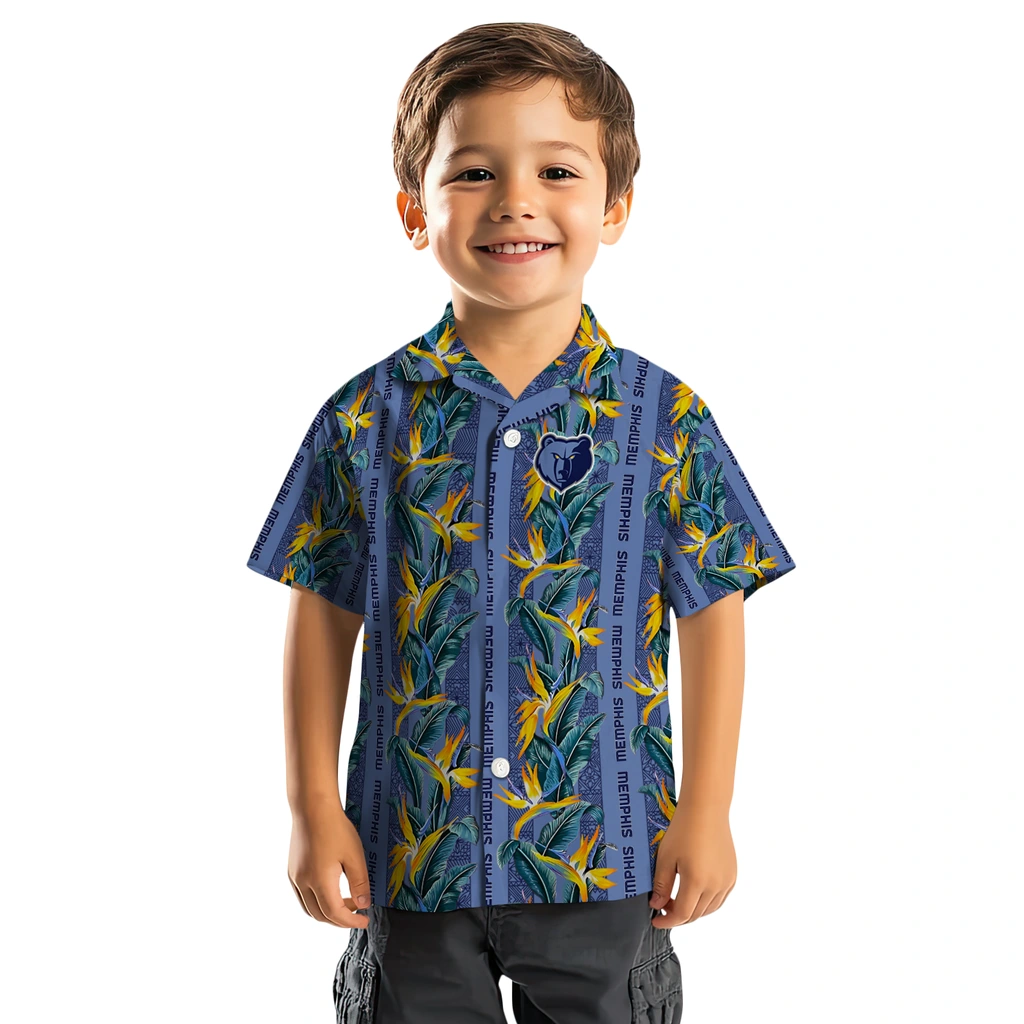 Memphis Grizzlies Hawaiian Shirt - Paradise Vines memphis grizzlies paradise vines blue hawaiian shirts top rated