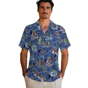 memphis grizzlies simpsons christmas blue hawaiian shirts fashion forward