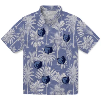 memphis grizzlies palm shadows blue hawaiian shirts best selling