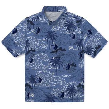 memphis grizzlies wave palm blue hawaiian shirts best selling