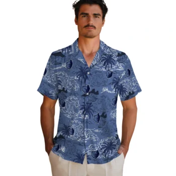 memphis grizzlies wave palm blue hawaiian shirts fashion forward