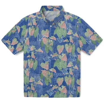 memphis tigers anthurium overlay blue hawaiian shirts best selling