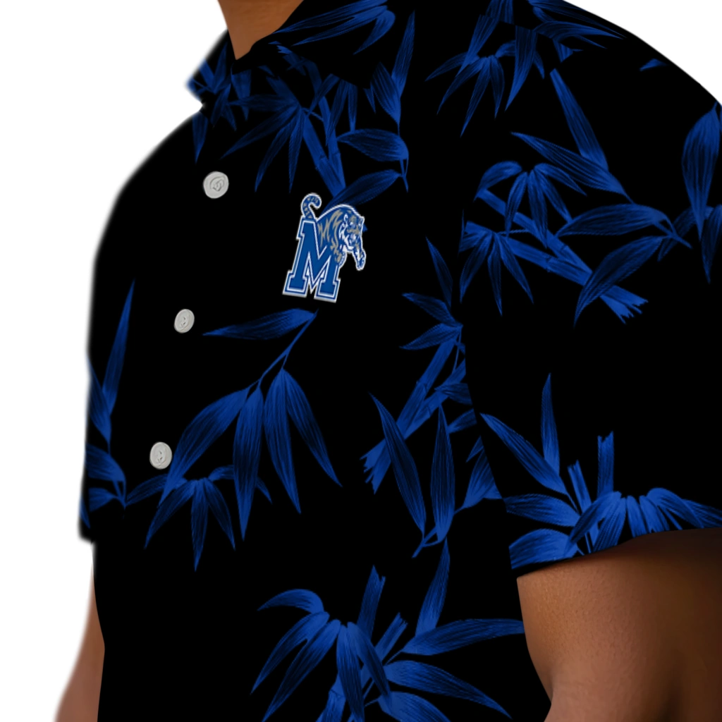 Memphis Tigers Hawaiian Shirt - Bamboo Branches memphis tigers bamboo branches blue black hawaiian shirts trendy
