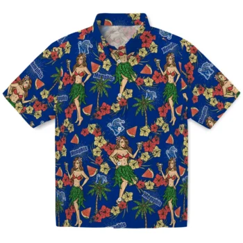 memphis tigers hawaiian girls design blue hawaiian shirts best selling