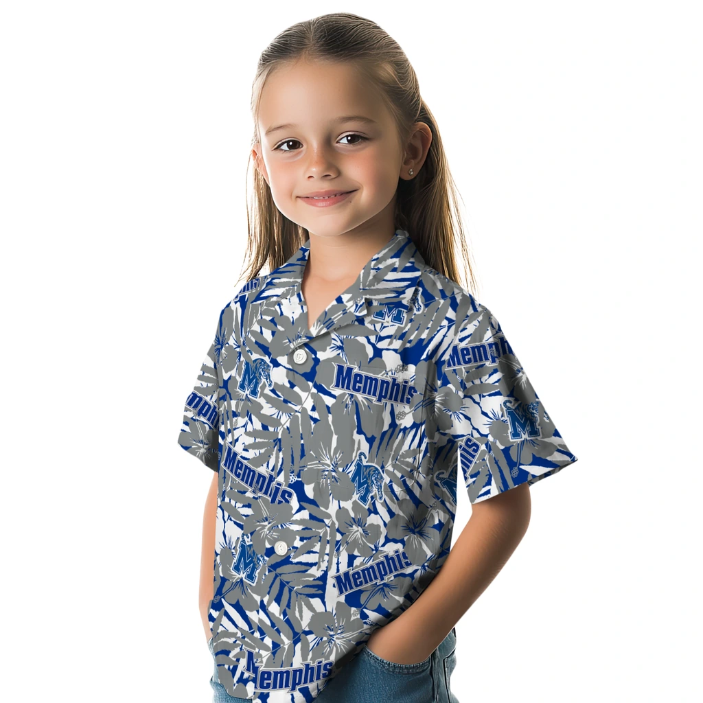 Memphis Tigers Hawaiian Shirt - Hibiscus Overlay memphis tigers hibiscus overlay hawaiian shirts premium grade