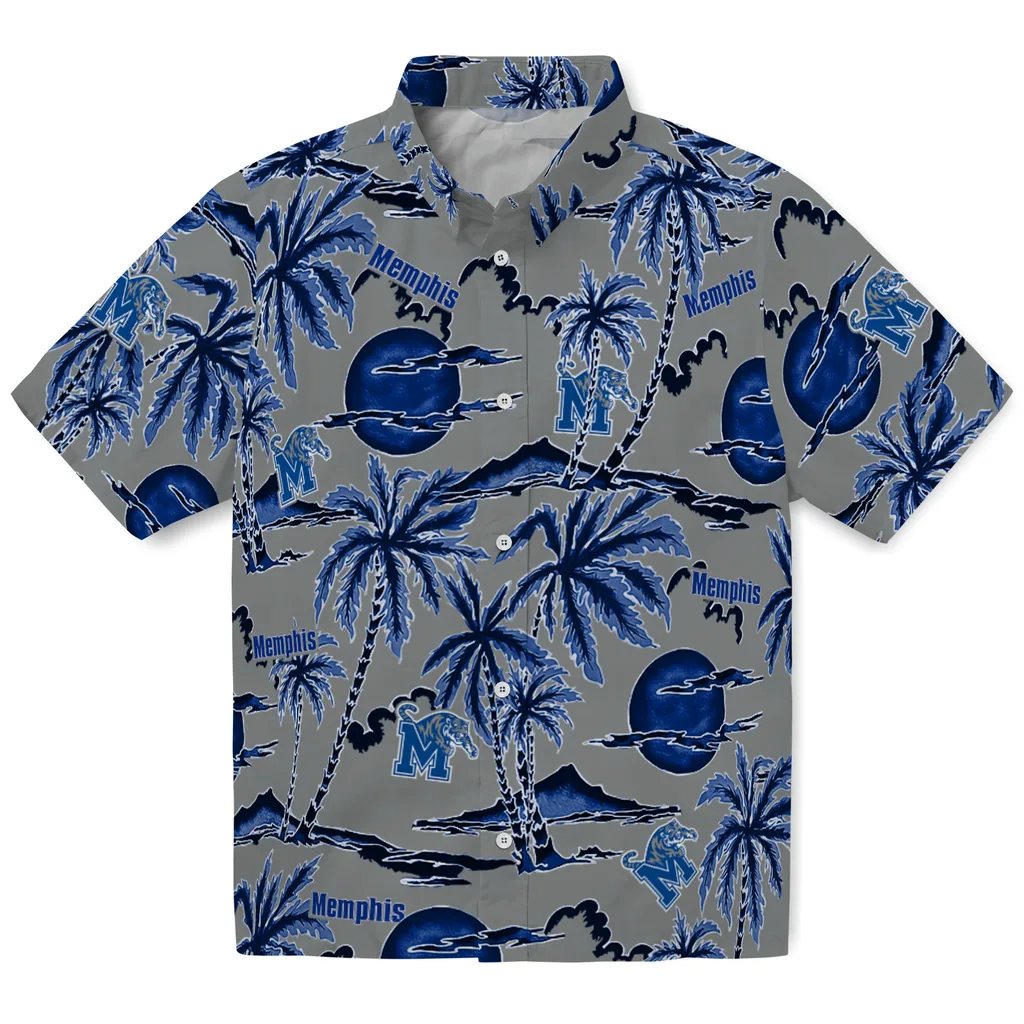 Memphis Tigers Hawaiian Shirt - Palm Sunset memphis tigers palm sunset hawaiian shirts best selling