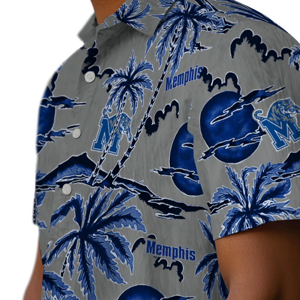 Memphis Tigers Hawaiian Shirt - Palm Sunset memphis tigers palm sunset hawaiian shirts trendy