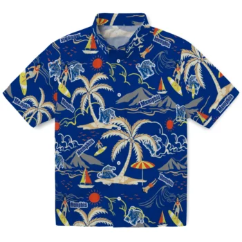 memphis tigers palm tree island blue hawaiian shirts best selling
