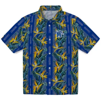 memphis tigers paradise vines blue hawaiian shirts best selling