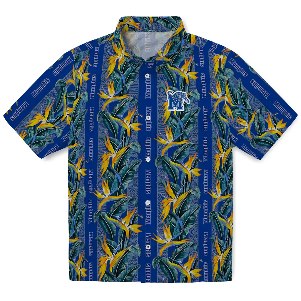 Memphis Tigers Hawaiian Shirt - Paradise Vines memphis tigers paradise vines blue hawaiian shirts best selling