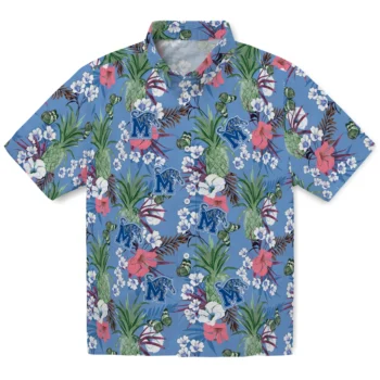 memphis tigers pineapple bouquet best sky blue hawaiian shirts best selling