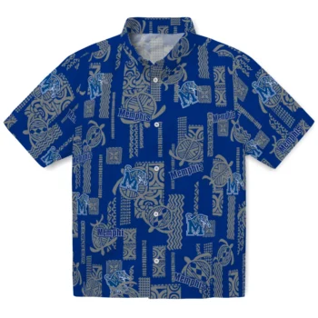 memphis tigers turtle lines blue hawaiian shirts best selling
