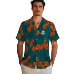 Miami Dolphins Hawaiian Shirt – 50th State Flower