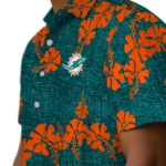 Miami Dolphins Hawaiian Shirt – 50th State Flower